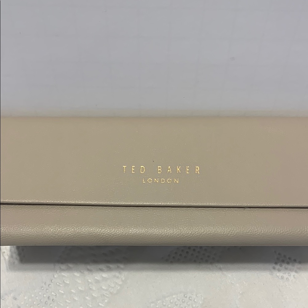Ted Baker Cream  Eye Ware Case with Gold Accents